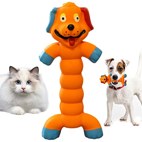 SKUDA Grunzendes Hundespielzeug | Interaktives Kauspielzeug für Hunde aus Gummi | Haltbares Gummi-Squeaker-Hundewelpen-Kauspielzeug, interaktives Latex-Quieken, lustiges süßes Hundespielzeug von SKUDA