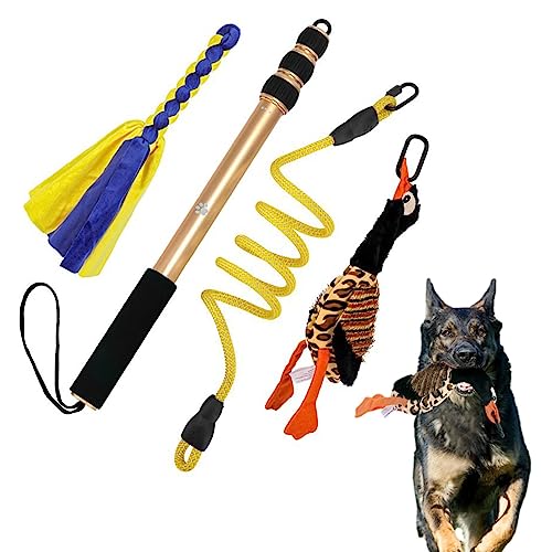 SKUDA Hundeflirtstange für große Hunde,Ausziehbarer Zauberstab für Hunde | Flirt Stick Welpe jagt Schwanz, interaktives Spielzeug für kleine, mittelgroße und große Hunde, zum Training und Spielen SKUDA Hundeflirtstange für große Hunde,Ausziehbarer Zauberstab für Hunde | Flirt Stick Welpe jagt Schwanz, interaktives Spielzeug für kleine, mittelgroße und große Hunde, zum Training und Spielen von SKUDA