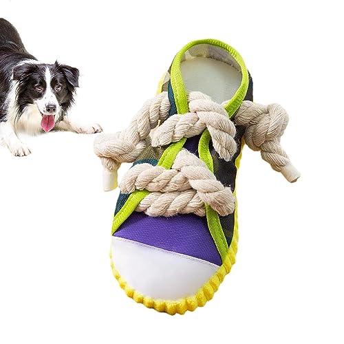 SKUDA Schuh-Hundespielzeug | Hund quietscht, kaut Schuhe, Spielzeug - Sandale-Hundekauspielzeug, Mini-Sneaker-Schuhe für Welpen, interaktives Hundespielzeug für die Interaktion von Haustieren von SKUDA