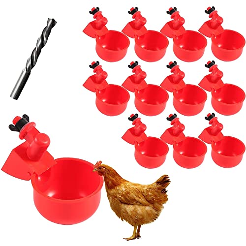 Huhn Wasserbecher Bewässerung für Geflügel, 38 Zoll Automatische Befüllung Waterer Geflügel Trinkschale Huhn Wasser Feeder, Huhn Bewässerungsbecher für Ente Truthahn Kaninchen Gänse Automatischer von SKWIRRLE