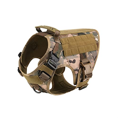 SLAHAJ Hundeleine Hundeleine zum Trainieren Taktisches Hundegeschirr und Leine Set Metallschnalle Große Hundeweste Haustiergeschirr(CP Harness,M) von SLAHAJ