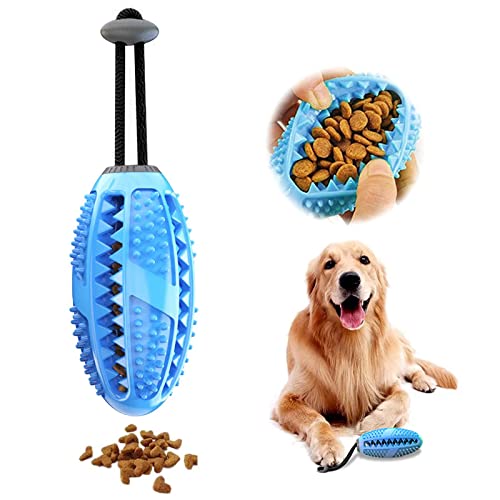 Kauspielzeug für Hunde,Hundezahnbürste Kauspielzeug für Hunde Zahnbürste Hund,Zahnbürsten für Hunde robuster Naturkautschuk und Zahnreinigung für kleine mittlere und große Rasse (14.5*6.5cm, Blau) von SLE
