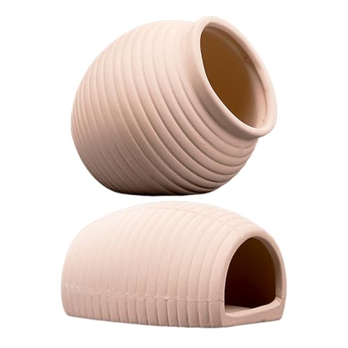 SLEEKEE 2 Stück Aquarium-Tontopf-Ornamente, Kleine Versteckte Höhle Für Aquarien, Laichbecken Für Die Zucht Von Wassertieren, Aquarium-Dekorationen, Aquarium-Zubehör SLEEKEE 2 Stück Aquarium-Tontopf-Ornamente, Kleine Versteckte Höhle Für Aquarien, Laichbecken Für Die Zucht Von Wassertieren, Aquarium-Dekorationen, Aquarium-Zubehör von SLEEKEE