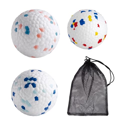 SLEEKEE 3 Stück Haustierbälle, 1 Stück Netzbeutel, Hundespielzeugball, Unzerstörbares Hundespielzeug, Bissfester Hochspringender Ball, Geeignet Für Das Zähneknirschen-Spieltraining des Hundes SLEEKEE 3 Stück Haustierbälle, 1 Stück Netzbeutel, Hundespielzeugball, Unzerstörbares Hundespielzeug, Bissfester Hochspringender Ball, Geeignet Für Das Zähneknirschen-Spieltraining des Hundes von SLEEKEE