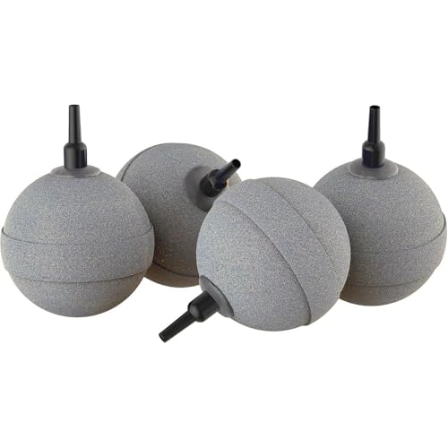 SLOCME Aquarium-Luftstein-Kugeln, 5,1 cm, 4 Stück, feine Luftsprudler für Aquarien, Hydrokulturen, Teiche und DWC-Systeme SLOCME Aquarium-Luftstein-Kugeln, 5,1 cm, 4 Stück, feine Luftsprudler für Aquarien, Hydrokulturen, Teiche und DWC-Systeme von SLOCME