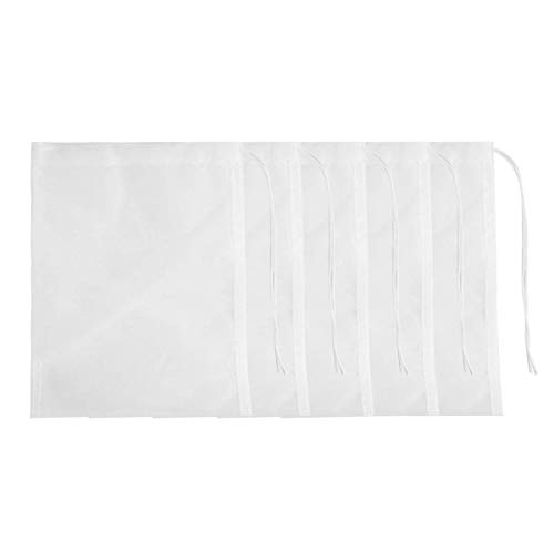 SLSON Filterbeutel für Aquarien, 180 Mikrometer, wiederverwendbar, Nylon, mit Kordelzug, für Aktivkohle, Holzkohle, Bio-Kugeln, Filterzubehör, Weiß, 5 Stück SLSON Filterbeutel für Aquarien, 180 Mikrometer, wiederverwendbar, Nylon, mit Kordelzug, für Aktivkohle, Holzkohle, Bio-Kugeln, Filterzubehör, Weiß, 5 Stück von SLSON