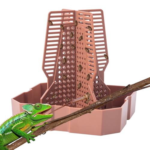 SLSON Reptil Emulation Fang und Futterschale, Reptil Interesse Futterschale, Kunststoff Fang Schüssel für Reptil/Echse,Plug in Art Futterschale, Reptil Fütterungszubehör von SLSON