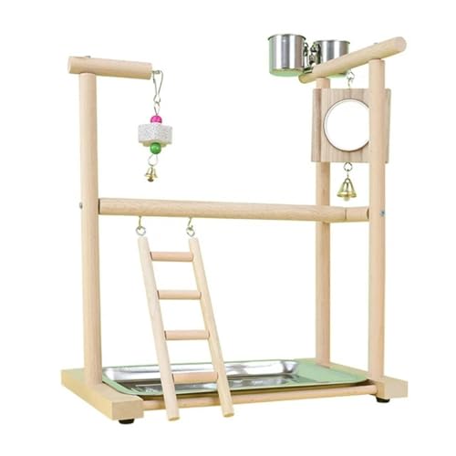 Hotsale Vogelschaukel Spielzeug Holz Papagei Sitzstange Ständer Spielplatz mit Kauperlen Käfig Spielplatz Vogel Schaukel Spielzeug Holz Papagei Sitzstange von SLTEC