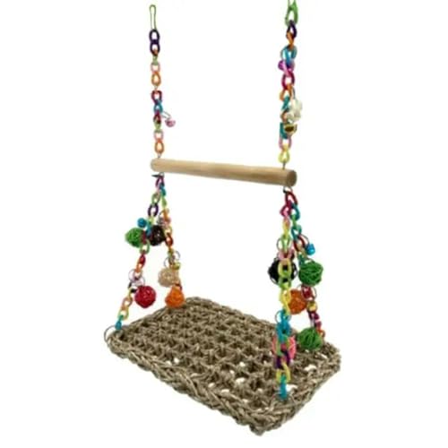 Papageienschaukel Spielzeug Holz Hängende Papageien Kletternetz Lindert Langeweile Sittiche Wellensittiche Vögel Spielzeug Haustier Sitzstangen Papageienschaukel Spielzeug Holz Hängende Papageien Kletternetz Lindert Langeweile Sittiche Wellensittiche Vögel Spielzeug Haustier Sitzstangen von SLTEC