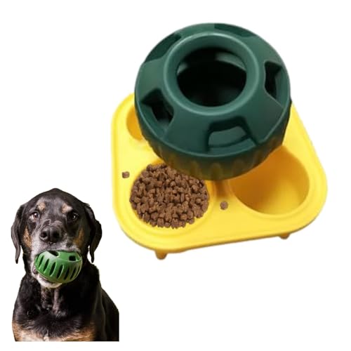 SLWSYR Interaktives Hunde-Leckerli-Ball-Spielzeug, stopfbares Hundespielzeug, leicht zu reinigender Hundespielzeug-Ball, Hunde-Leckerli-Spender-Spielzeug für mittelgroße bis große kleine Hunde von SLWSYR