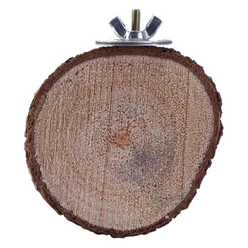 Holzstange für Vögel, Plattform, Papageienständer, Käfigzubehör, Kauspielzeug für Kleintiere, Hamster, Rennmäuse, 7,6 cm von SLXLYH
