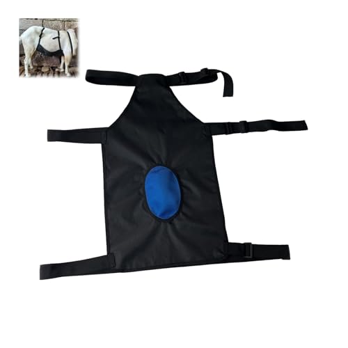 SLXLYH Anti Züchtungsziegeschürze Mit Verstellbarer Riemen Zuchtkontrolle Schwarz/Blau Verschleiß Resistenter Tierkleidung Mehrzweckvierschürze von SLXLYH