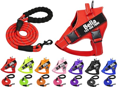 SLZZ personalisierbar kein Zug Hundegeschirr mit Hundename Telefonnummer und Hundeleine langlebiges reflektierendes Hundewestengeschirr für X-kleine kleine mittel große X-große Hunde SLZZ personalisierbar kein Zug Hundegeschirr mit Hundename Telefonnummer und Hundeleine langlebiges reflektierendes Hundewestengeschirr für X-kleine kleine mittel große X-große Hunde von SLZZ