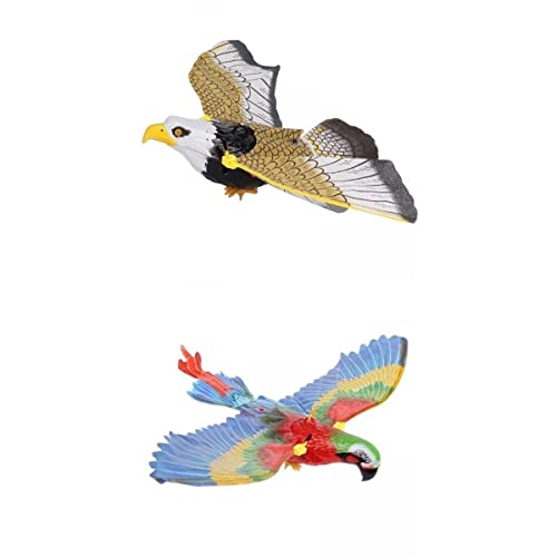 SM SunniMix 2Pcs Elektrisches Fliegendes Vogel Spielzeug mit Hängendem Draht Automatisch von SM SunniMix