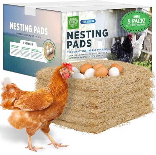 Small Pet Select - Hühner-Nistunterlagen (8er-Pack), 13 x 13 cm, für Hühner, passend für die meisten Nistkästen, Hühnerstall-Nisteinlagen von SMALL PET SELECT
