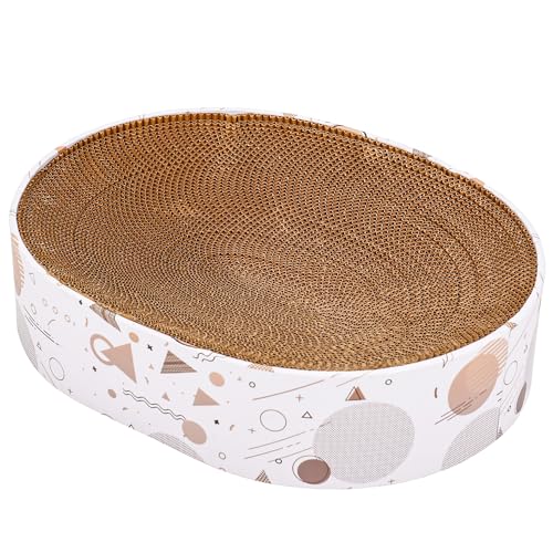 Kratzbaum aus Pappe: oval, stabil, Katzenkratzpappe, atmungsaktiv, Katzenkratzpappe, Katzenkratzpappe für Innenkatzen, Möbelschutz Kratzbaum aus Pappe: oval, stabil, Katzenkratzpappe, atmungsaktiv, Katzenkratzpappe, Katzenkratzpappe für Innenkatzen, Möbelschutz von SMARTBEAN