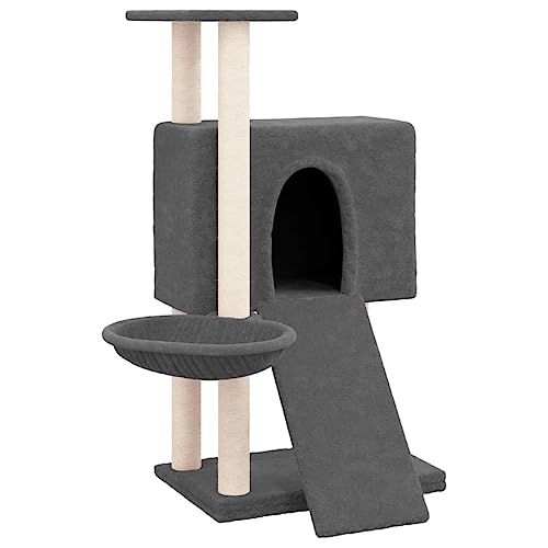 BD Kratzbaum für Katzen mit Sisalpfosten, Dunkelgrau, 96 cm BD Kratzbaum für Katzen mit Sisalpfosten, Dunkelgrau, 96 cm von vidaXL