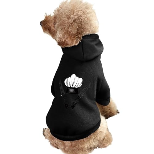 (Messer) Symbol Kochmütze Lustiger Hunde-Kapuzenpullover Haustierkostüme Sweatshirt für kleine mittelgroße und große Welpen Katzenkleidung von SMAZDFXX