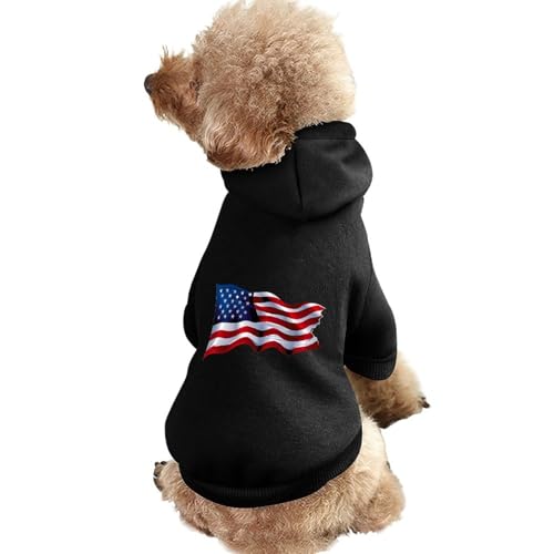 4. Juli USA Flagge Print Haustier Hund Hoodie Neuheit Kleidung Pullover Sweatshirt für kleine Welpen und Katzen von SMAZDFXX