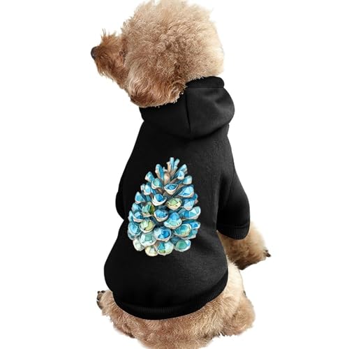Edelsteine in Tannenzapfenform, lustiger Hunde-Kapuzenpullover, Haustierkostüm, Sweatshirt für kleine, mittelgroße und große Welpen, Katzenkleidung von SMAZDFXX