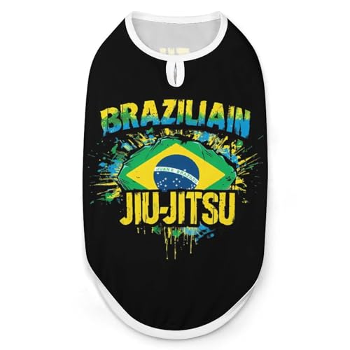 Hunde-Shirts mit brasilianischem Jiu-Jitsu-Aufdruck, ärmelloses Tanktop für kleine Welpen und Katzen Hunde-Shirts mit brasilianischem Jiu-Jitsu-Aufdruck, ärmelloses Tanktop für kleine Welpen und Katzen von SMAZDFXX
