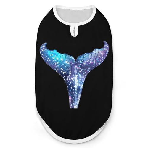 Hunde-Shirts mit glitzerndem Walschwanz-Aufdruck, ärmelloses Tanktop für kleine Welpen und Katzen Hunde-Shirts mit glitzerndem Walschwanz-Aufdruck, ärmelloses Tanktop für kleine Welpen und Katzen von SMAZDFXX