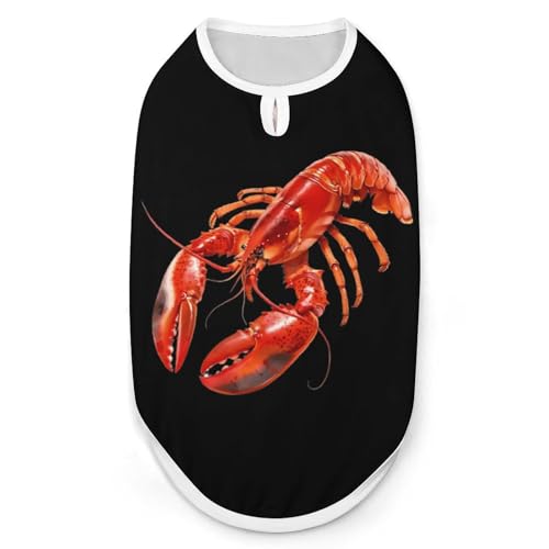 Hunde-Shirts mit rotem Hummer-Aufdruck, ärmelloses Tanktop für kleine Welpen und Katzen Hunde-Shirts mit rotem Hummer-Aufdruck, ärmelloses Tanktop für kleine Welpen und Katzen von SMAZDFXX