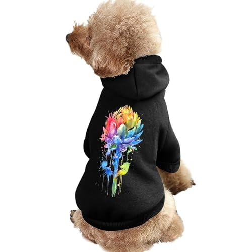 Kapuzenpullover für Hunde mit Aquarell-Artischocken-Aufdruck, originelle Kleidung, Pullover-Sweatshirt für kleine Welpen und Katzen von SMAZDFXX