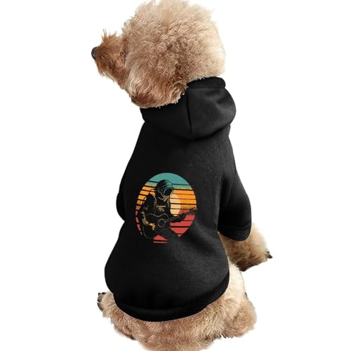 Kapuzenpullover für Hunde mit Gitarren-Taucher-Spieler-Aufdruck, originelle Kleidung, Pullover-Sweatshirt für kleine Welpen und Katzen von SMAZDFXX