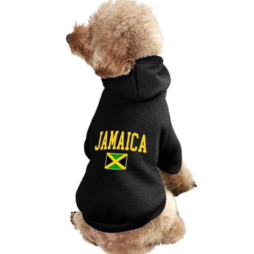 Kapuzenpullover für Hunde mit Jamaika-Flagge, originelle Kleidung, Pullover-Sweatshirt für kleine Welpen und Katzen von SMAZDFXX