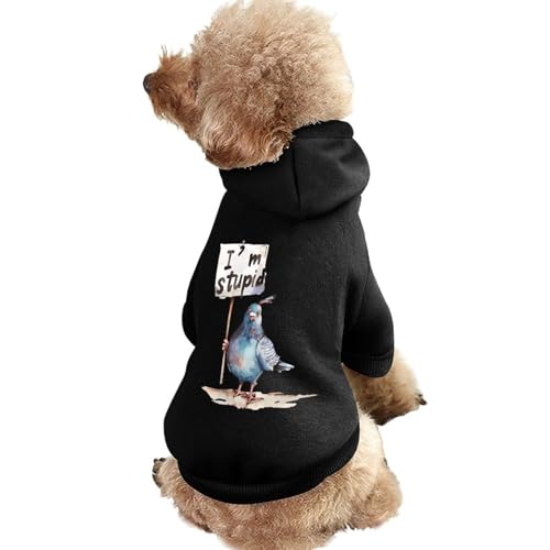 Kapuzenpullover für Hunde mit dummem Vogel-Aufdruck, originelle Kleidung, Pullover-Sweatshirt für kleine Welpen und Katzen Kapuzenpullover für Hunde mit dummem Vogel-Aufdruck, originelle Kleidung, Pullover-Sweatshirt für kleine Welpen und Katzen von SMAZDFXX