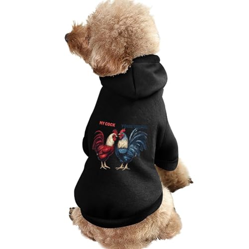 Lustiger Hunde-Kapuzenpullover „My Cock Your Cock für Haustiere, Kostüme, Sweatshirt für kleine, mittelgroße und große Welpen, Katzenkleidung von SMAZDFXX