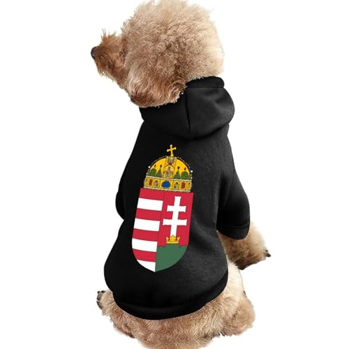 Lustiger Hunde-Kapuzenpullover mit Wappen von Ungarn, Haustierkostüm, Sweatshirt für kleine, mittelgroße und große Welpen, Katzenkleidung von SMAZDFXX
