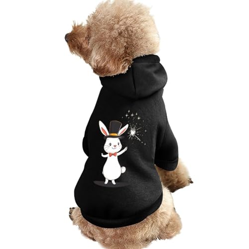 Magician Bunny Lustiger Hunde-Kapuzenpullover, Haustierkostüm, Sweatshirt für kleine, mittelgroße und große Welpen, Katzenkleidung von SMAZDFXX