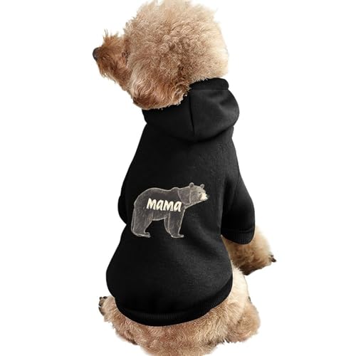Mama Bear Lustiger Hunde-Kapuzenpullover, Haustierkostüm, Sweatshirt für kleine, mittelgroße und große Welpen, Katzenkleidung von SMAZDFXX
