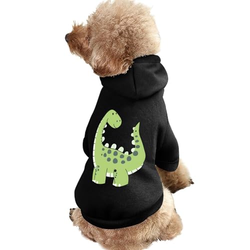 Niedlicher Kapuzenpullover für Hunde mit Dinosaurier-Aufdruck, originelle Kleidung, Pullover-Sweatshirt für kleine Welpen und Katzen von SMAZDFXX