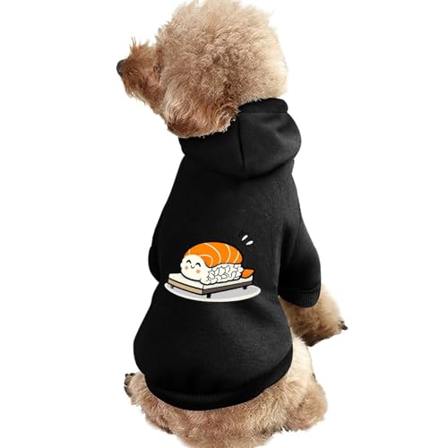 Sleepy Sushi on Bed Lustiger Hunde-Kapuzenpullover, Haustierkostüm, Sweatshirt für kleine, mittelgroße und große Welpen, Katzenkleidung Sleepy Sushi on Bed Lustiger Hunde-Kapuzenpullover, Haustierkostüm, Sweatshirt für kleine, mittelgroße und große Welpen, Katzenkleidung von SMAZDFXX