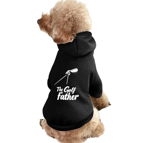 The Golf Father Lustiger Hunde-Kapuzenpullover, Haustierkostüm, Sweatshirt für kleine, mittelgroße und große Welpen, Katzenkleidung von SMAZDFXX