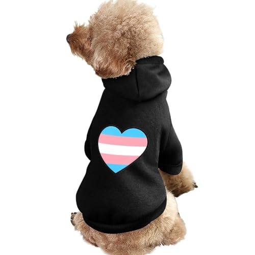 Transgender Love Lustiger Hunde-Kapuzenpullover, Haustierkostüme, Sweatshirt für kleine, mittelgroße und große Welpen, Katzenkleidung von SMAZDFXX