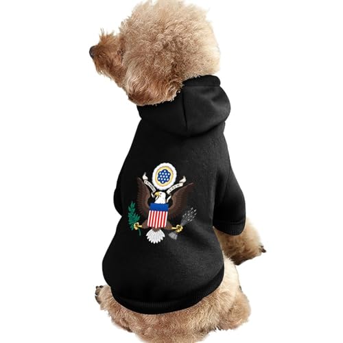 Wappen der Vereinigten Staaten von Amerika, lustiger Hunde-Kapuzenpullover, Haustierkostüm, Sweatshirt für kleine, mittelgroße und große Welpen, Katzenkleidung von SMAZDFXX