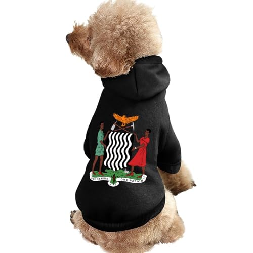 Wappen von Sambia, lustiger Hunde-Kapuzenpullover, Haustierkostüm, Sweatshirt für kleine, mittelgroße und große Welpen, Katzenkleidung Wappen von Sambia, lustiger Hunde-Kapuzenpullover, Haustierkostüm, Sweatshirt für kleine, mittelgroße und große Welpen, Katzenkleidung von SMAZDFXX