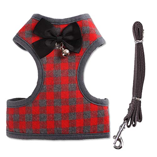 Sarekung Kleines Hunde Geschirr und Leinen-Set, Haustier Katzenweste Geschirr mit Bowknot Mesh für kleine Welpen Sarekung Kleines Hunde Geschirr und Leinen-Set, Haustier Katzenweste Geschirr mit Bowknot Mesh für kleine Welpen von Sarekung