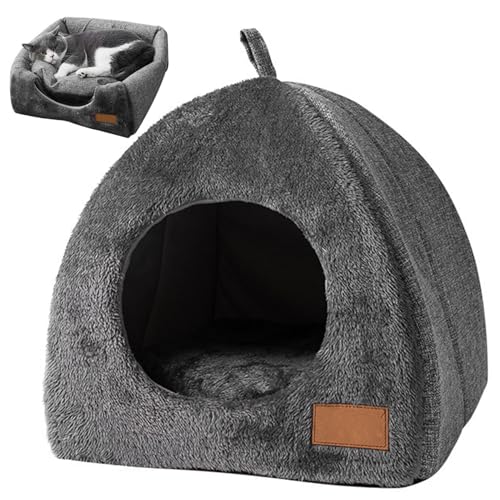 SMELEYOU Katze halbbekannte Katzenhöhlenbett mit abnehmbarem Waschkissen Katzenhaus weiche und warmes Kätzchenzelt für Innenkatzen unter 5 kg SMELEYOU Katze halbbekannte Katzenhöhlenbett mit abnehmbarem Waschkissen Katzenhaus weiche und warmes Kätzchenzelt für Innenkatzen unter 5 kg von SMELEYOU
