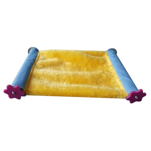 SMELEYOU Papageien Haus Bett warmes Vogel Winterhaus weiche Plüsch Vogel Nest Hängematte Stand Blockierbett Spielzeug gelb l SMELEYOU Papageien Haus Bett warmes Vogel Winterhaus weiche Plüsch Vogel Nest Hängematte Stand Blockierbett Spielzeug gelb l von SMELEYOU