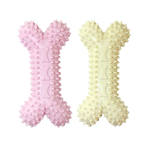 2 Stück, interaktives Hundespielzeug, sicheres Kauen, Linderung von Angstzuständen und Zahnreinigung für Ihr kleines, mittelgroßes Haustier (12 x 6 x 3 cm - 2296) von SMELL & SMILE