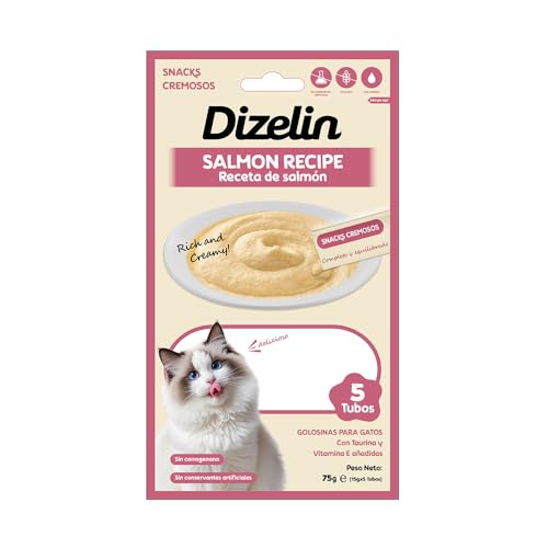 Cremige Snacks für Katzen, Püree, weich, mit Taurin und Vitaminen, ohne Konservierungsstoffe, sehr schmackhaft, nasser Snack, fettarm, ohne Zuckerzusatz (50 x 15 g, Lachs) von SMELL & SMILE