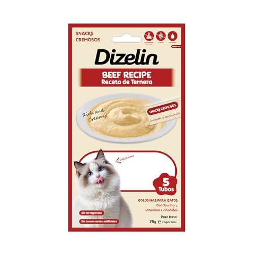 Cremige Snacks für Katzen, Püree, weich, mit Taurin und Vitaminen, ohne Konservierungsstoffe, sehr schmackhaft, nasser Snack, fettarm, ohne Zuckerzusatz (50 x 15 g, Rind) von SMELL & SMILE