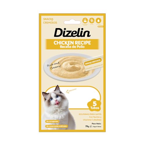 Cremige Snacks für Katzen, Püree, weiche Leckereien mit Taurin und Vitaminen, ohne Konservierungsstoffe, sehr schmackhaft, nasser Snack, fettarm, ohne Zuckerzusatz (50 x 15 g, Huhn) von SMELL & SMILE