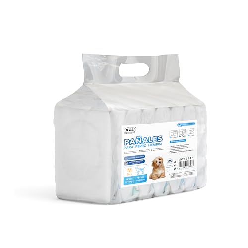 SMELL & SMILE Einweg-Windeln für Hunde, Sanitärwindeln für Haustiere, hygienisch, weich, saugfähig (Damen, M) von SMELL & SMILE
