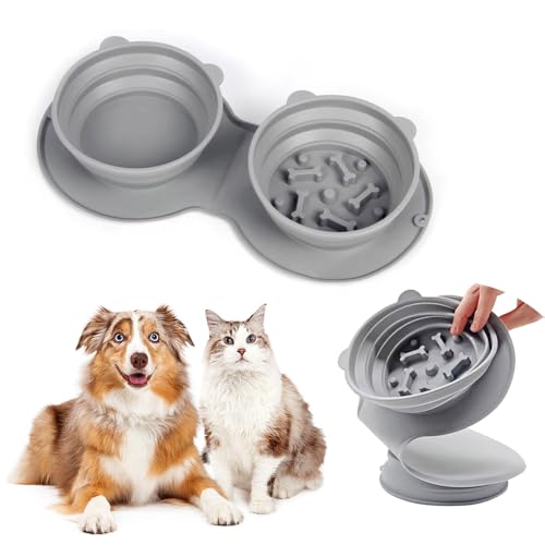 Futternapf für Hunde, Reisen, faltbar, tragbar, für Hund, Katze, Haustier (SOY3426) von SMELL & SMILE